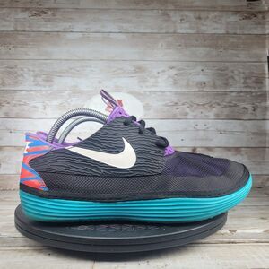 Nike Solarsoft Men Size 10 Moccasin Black Green Purple Running Training Shoes
